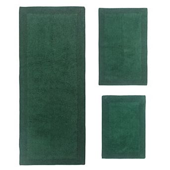 Home Weavers Luxury Collection 100% Cotton Reversible Bathroom Rugs - Set of 3