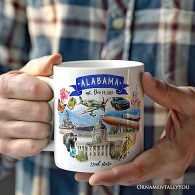 Artistic Alabama State Themes and Landmarks Mug