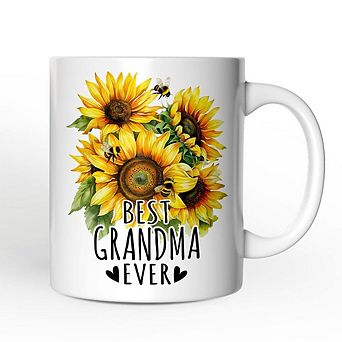 Best Grandma Ever Mug, Sunflower Grandmother Gift