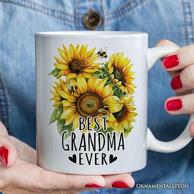 Best Grandma Ever Mug, Sunflower Grandmother Gift