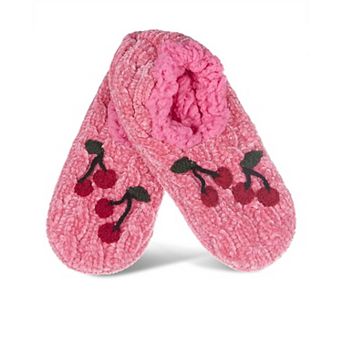 Women's Cozy Cherries Chenille Sherpa Lined Slippers