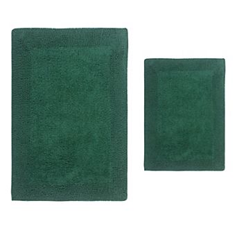 Home Weavers Luxury Collection 100% Cotton Reversible Bathroom Rugs Two Piece Set