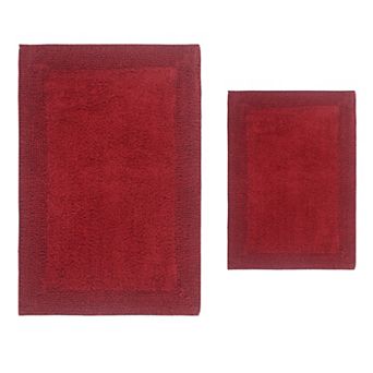 Home Weavers Luxury Collection 100% Cotton Reversible Bathroom Rugs Two Piece Set