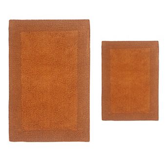 Home Weavers Luxury Collection 100% Cotton Reversible Bathroom Rugs Two Piece Set