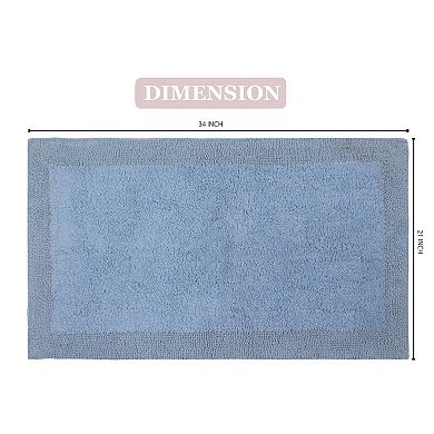 Home Weavers Luxury Collection 100% Cotton Reversible Bathroom Rugs - 21"x34"