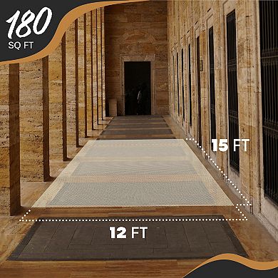 Nevlers 12 ft. x 15 ft. White Anti Slip Rug Pad for Hard Surface Flooring