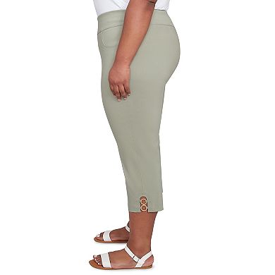 Hearts of Palm Plus Size Spring Forward Solid Capri