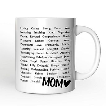 Words That Define Mom Mug, Appreciation Gift For Mom