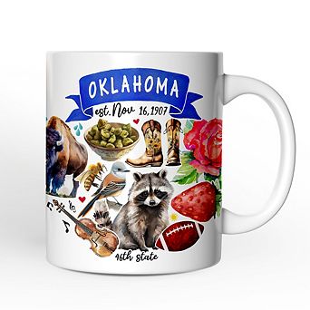 Artistic Oklahoma State Themes and Landmarks Mug