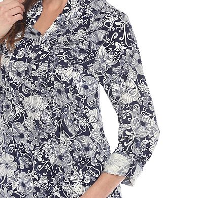Women's 2-Piece Floral Print Tunic and Pant Set