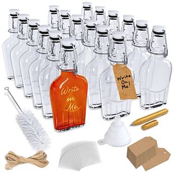 Nevlers 8.5 oz Swing Top Glass Flask Set (Pack of 18)