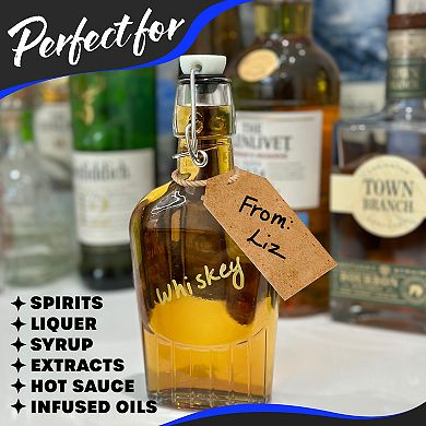 Nevlers 8.5 oz Swing Top Glass Flask Set (Pack of 18)