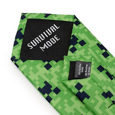 Minecraft Creeper Green Father/Son Tie Set