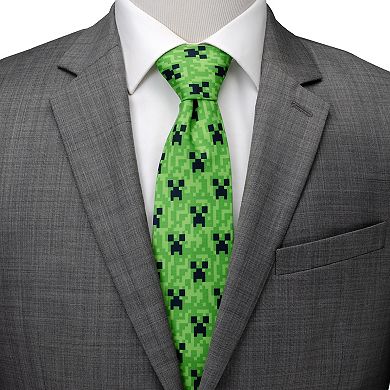 Minecraft Creeper Green Father/Son Tie Set