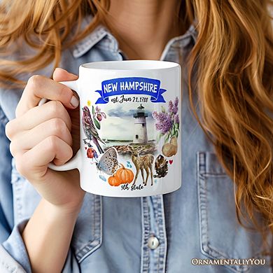 Artistic New Hampshire State Themes and Landmarks Mug