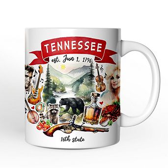 Artistic Tennessee State Themes and Landmarks Mug