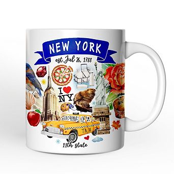 Artistic New York State Themes and Landmarks Mug