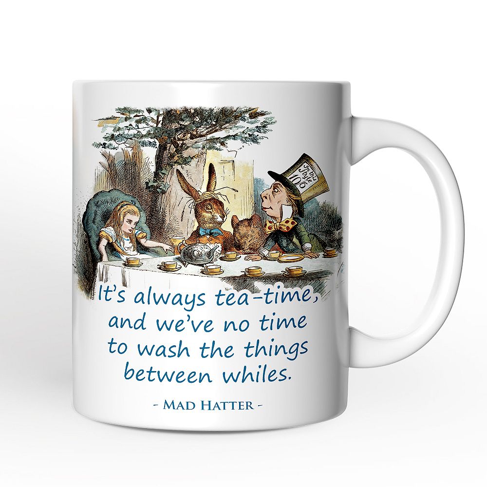 Personalized Mug It's Always Tea Time, Vintage Alice in Mad Tea Party Non-Custom 12oz
