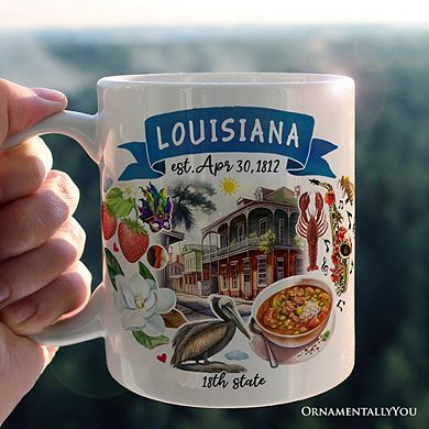 Artistic Louisiana State Themes and Landmarks Mug
