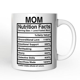 Mom Nutrition Facts Mug, Birthday Gift