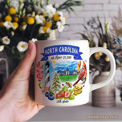 Artistic North Carolina State Themes and Landmarks Mug