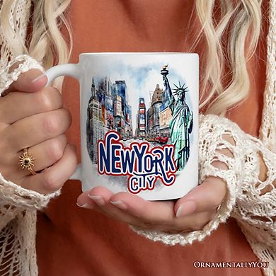 Handmade Artistic New York City Mug