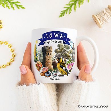 Artistic Iowa State Themes and Landmarks Mug