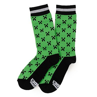 Minecraft Creeper Green Father/Son Sock Set