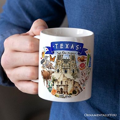Artistic Texas State Themes and Landmarks Mug