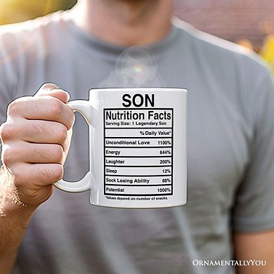 Son Nutrition Facts Mug, Birthday Gift