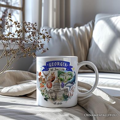 Artistic Georgia State Themes and Landmarks Mug