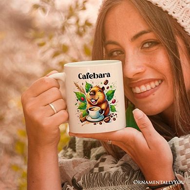Cafebara Gift Mug, Coffee and Capybara Lover Gift