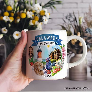 Artistic Delaware State Themes and Landmarks Mug