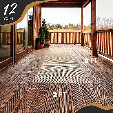 Nevlers 2 ft. x 6 ft. White Anti Slip Rug Pad for Hard Surface Flooring