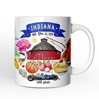 Artistic Indiana State Themes and Landmarks Mug