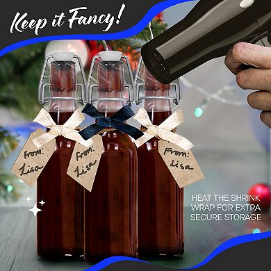 Nevlers 8.5 Oz Swing Top Beer Bottles - Amber Glass (12 Pack)