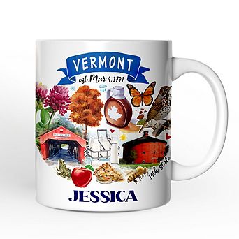 Artistic Vermont State Themes and Landmarks Mug