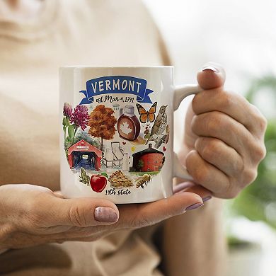 Artistic Vermont State Themes and Landmarks Mug