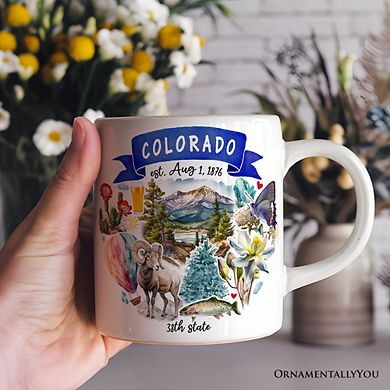 Artistic Colorado State Themes and Landmarks Mug