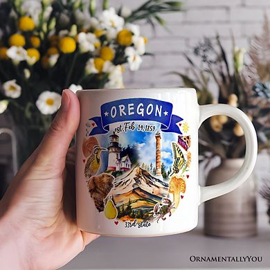 Artistic Oregon State Themes and Landmarks Mug