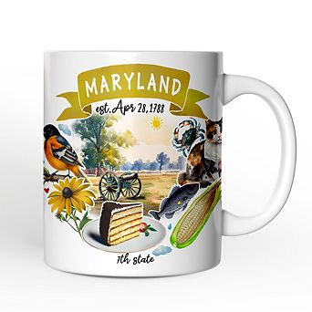 Artistic Maryland State Themes and Landmarks Mug