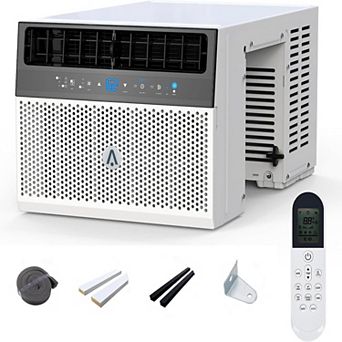 6000 BTU Window Air Conditioner with Remote, U-Shaped Design, Cools 269 Sq. Ft., Washable Filter