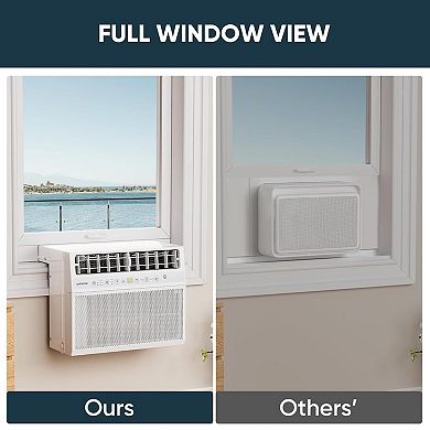 6000 BTU Window Air Conditioner with Remote, U-Shaped Design, Cools 269 Sq. Ft., Washable Filter