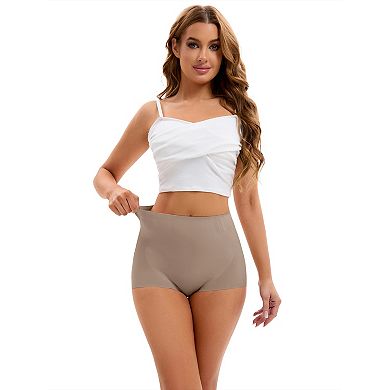 3 Packs Women's High-Waisted Underwear Briefs Tummy Control Hip Lifter Control Panties