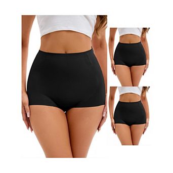 3 Packs Women's High-Waisted Underwear Briefs Tummy Control Hip Lifter Control Panties