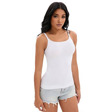 3 Packs Women's Adjustable Straps Cami Tummy Control Slimming Tops No Trace Shaping Camisoles