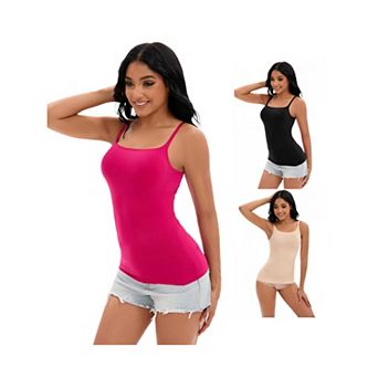 3 Packs Women's Adjustable Straps Cami Tummy Control Slimming Tops No Trace Shaping Camisoles