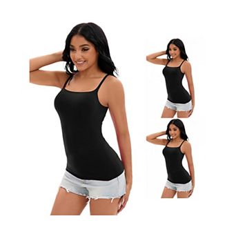 3 Packs Women's Adjustable Straps Cami Tummy Control Slimming Tops No Trace Shaping Camisoles