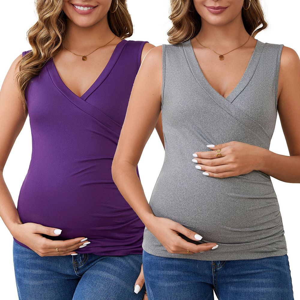 Cross Over Soft Knit Sleeveless Top main image 1