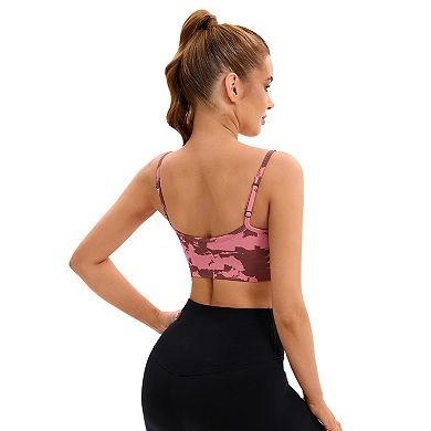 3 Packs Women's Adjustable Straps U Back Sports Bras Wirefree Full Support Workout Bras